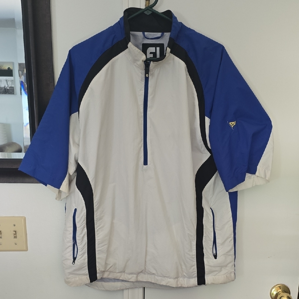 FootJoy Windbreaker Blue and White Jacket